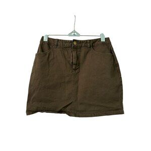 Forever 21 Womens Green Khaki Mini Skirt Size S